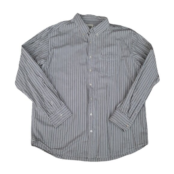 Vintage 2008 Old Navy Men's Button-Up Dress Shirt Size XL Striped - Picture 1 of 5